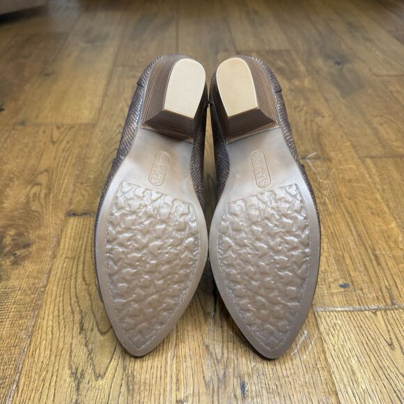 NWT BareTraps Womens Lucia Brown Snake Skin Side Zip Buckled Ankle Boots Sz 8.5 - Picture 7 of 7